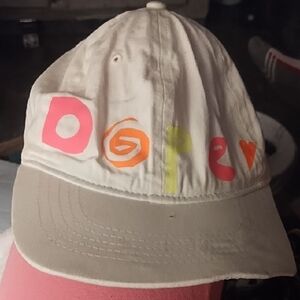 DOPE White Cap with Pink, Orange, and Green Accents